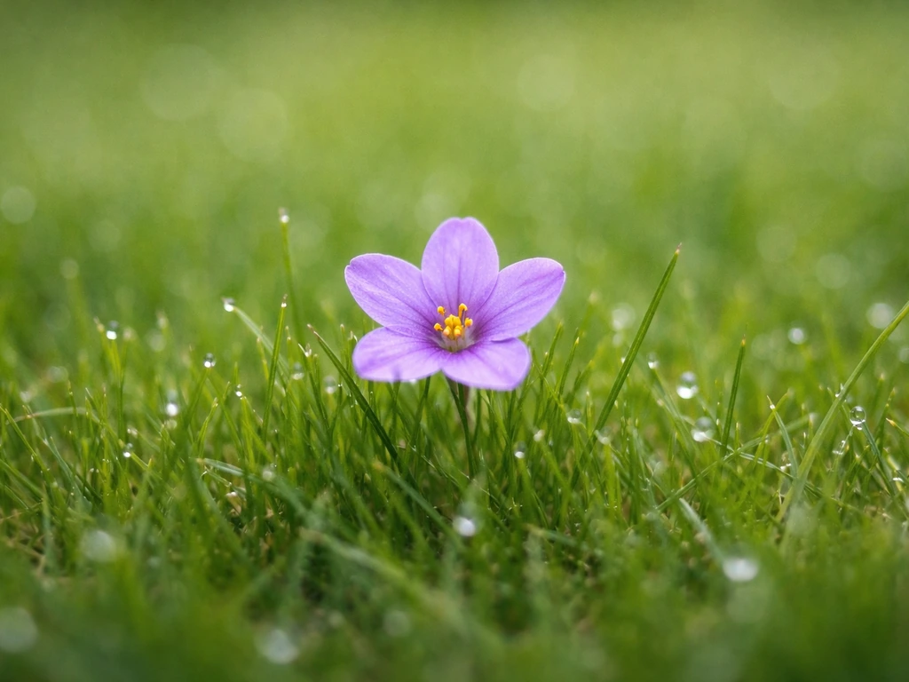 Petite fleur mauve dans le gazon : identifier et agir