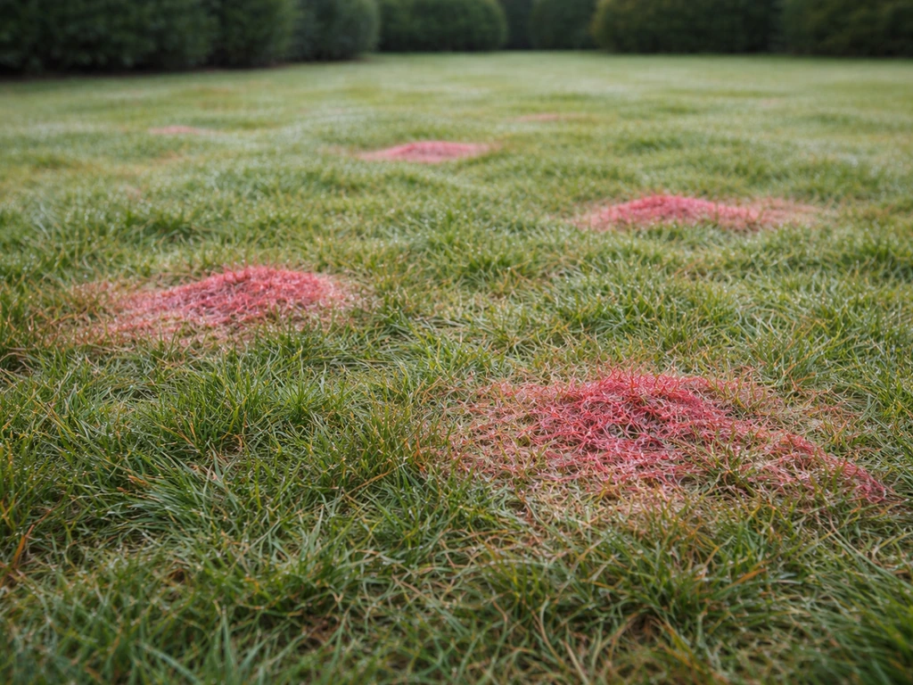 rouge gazon neige
